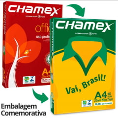 Papel A4 A-4 Chamex 75gr pacote 500 folhas branco sulfite | Office | Uso profissional | Resma 